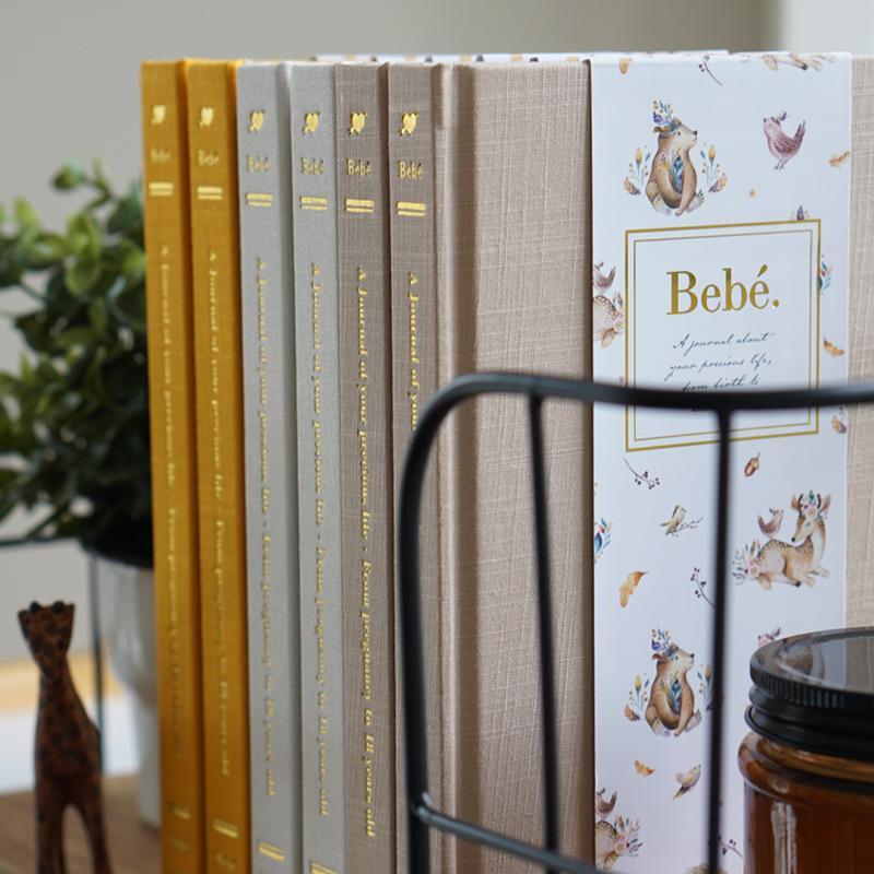 Bebé Baby Book with Keepsake Box | Oatmeal Limited Edition