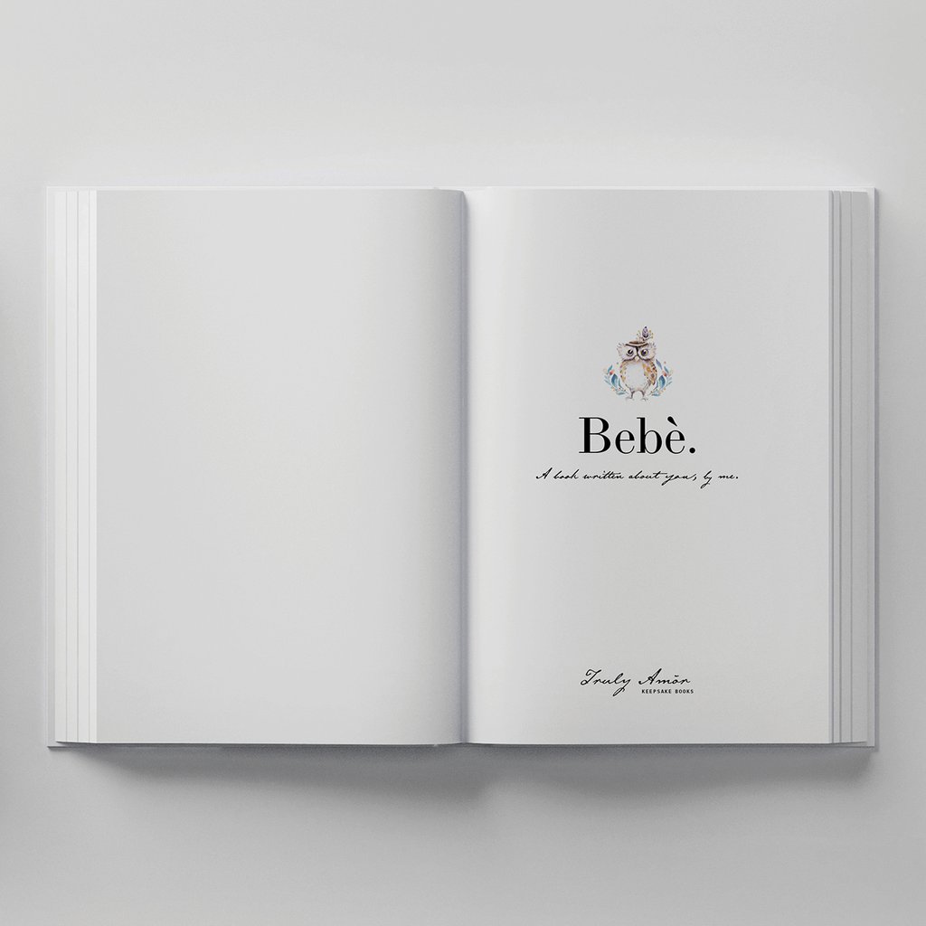 Bebé Baby Book with Keepsake Box | Oatmeal Limited Edition
