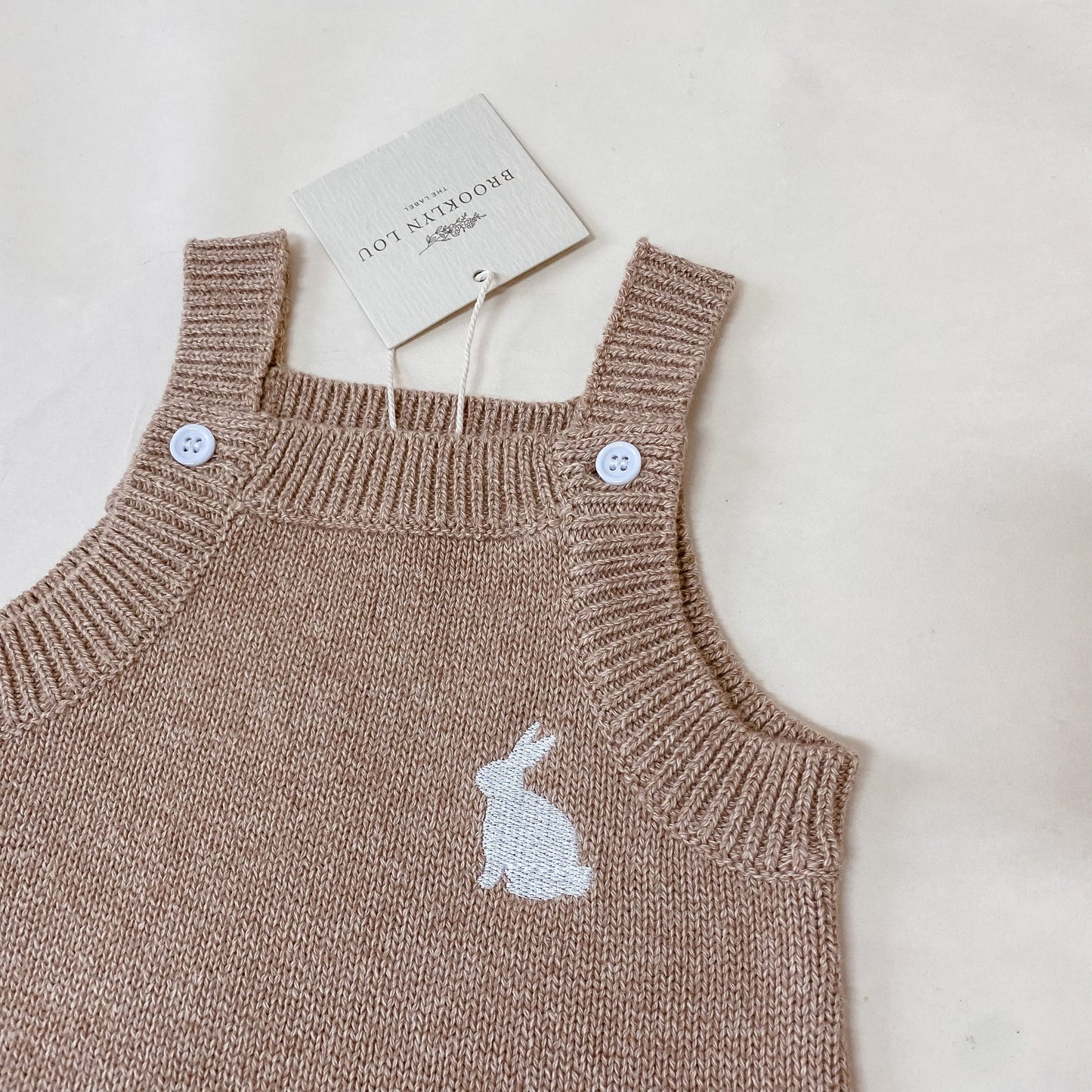 Knit Bunny Romper | Toffee Marle