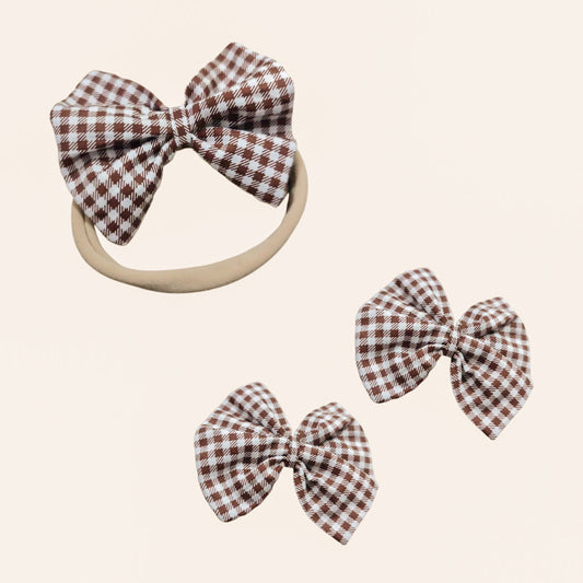 Blakely Bow | Chocolate Gingham